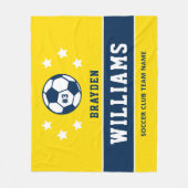 Persoonlijke naam van geel en marinespeler fleece deken (Voorkant)