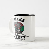 Persoonlijke naam van het Athlete-team van de Spel Tweekleurige Koffiemok (Voorkant links)