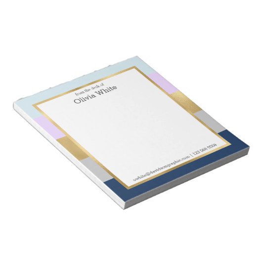 Persoonlijke naam | Van het bureau van de blocnote (Schuin)