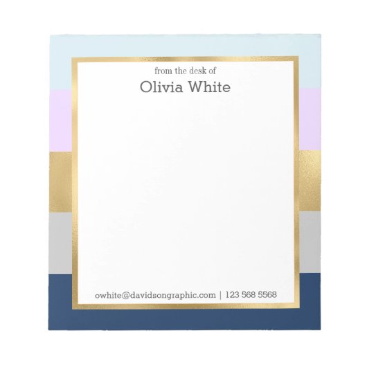 Persoonlijke naam | Van het bureau van de blocnote (Voorkant)