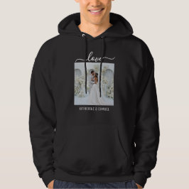 Persoonlijke naam van het stel & romantische foto hoodie