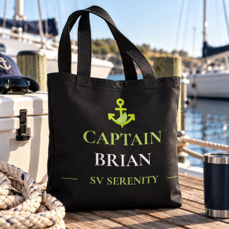 Persoonlijke naam van kapitein & naam van boot Nau Tote Bag