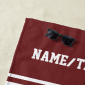 Persoonlijke naam van Lacrosse Player Jersey numme Strandlaken (In situ)