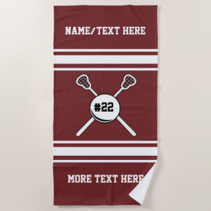 Persoonlijke naam van Lacrosse Player Jersey numme Strandlaken