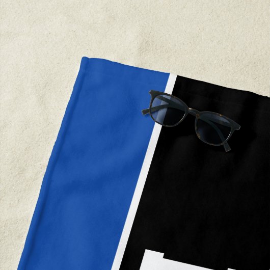 Persoonlijke naam van Royal Blue Soccer Player Strandlaken (In situ)