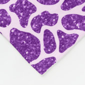 Persoonlijke naam varkensvlees paarse glitter gira fleece deken (Hoek)