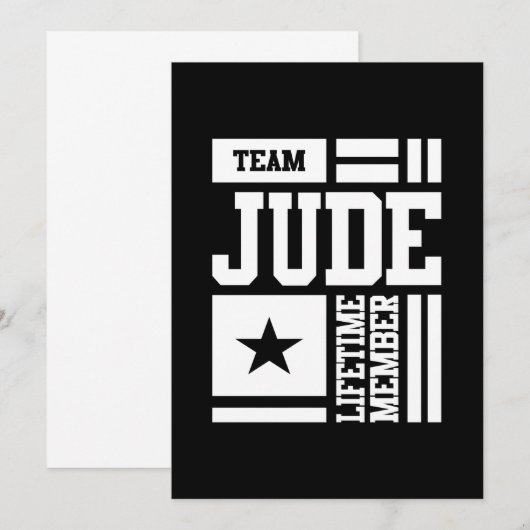 Persoonlijke naam verjaardagscadeau voor Jude Kaart (Voorkant / Achterkant)