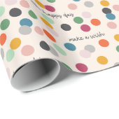 Persoonlijke naam | Verjaardagsconfetti Cadeaupapier (Rol Hoek)