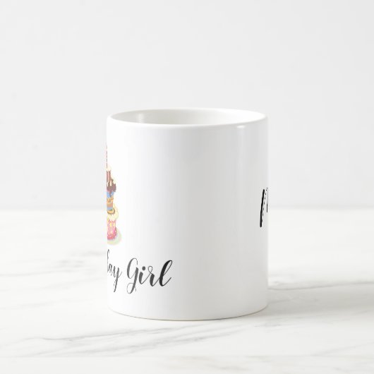 Persoonlijke naam verjaardagsmeisjes mok (Center)