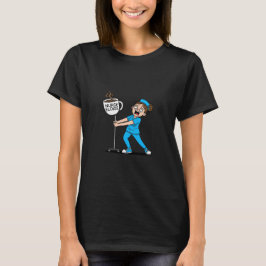 Persoonlijke Naam Verpleegster Humor Uitgeput T-shirt