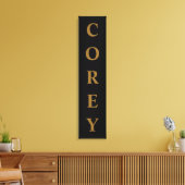 Persoonlijke naam verticale lay-out canvas afdruk (Insitu (Woonkamer))