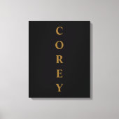 Persoonlijke naam verticale lay-out canvas afdruk (Voorkant)