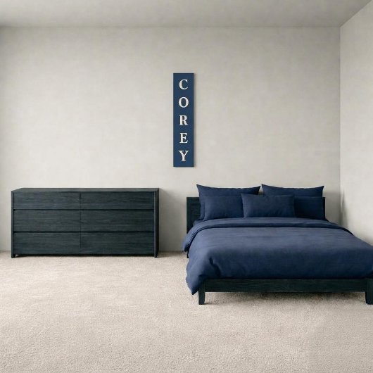 Persoonlijke naam verticale lay-out canvas afdruk