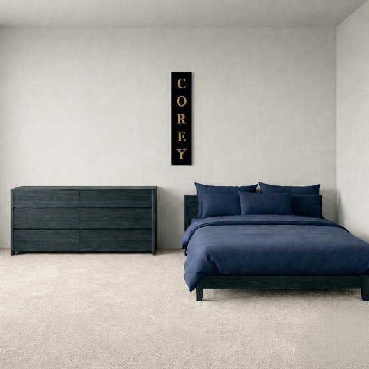 Persoonlijke naam verticale lay-out canvas afdruk