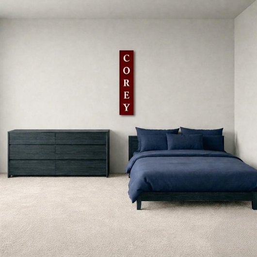 Persoonlijke naam verticale lay-out canvas afdruk