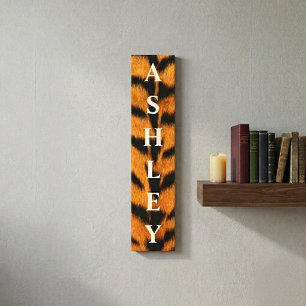 Persoonlijke naam verticale lay-out canvas afdruk