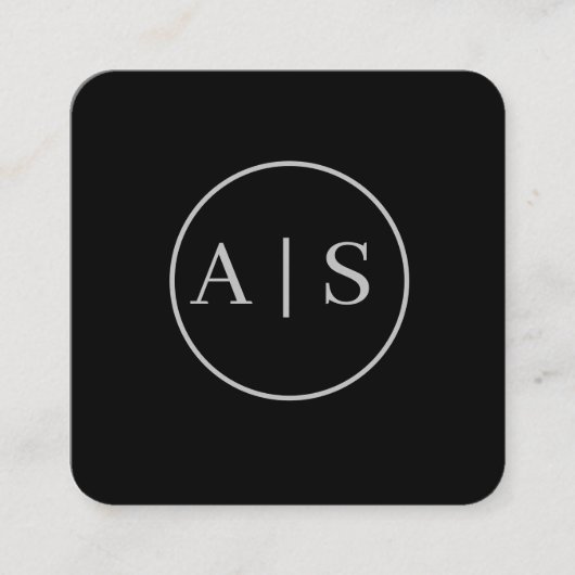  persoonlijke naam vierkante visitekaartje (Voorkant)