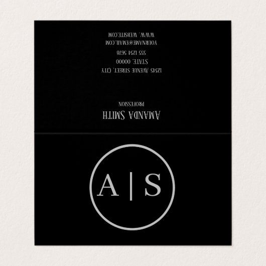  persoonlijke naam visitekaartje (Buitenkant ongevouwen)