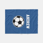 Persoonlijke naam voetbal fleece deken (Voorkant (Horizontaal))