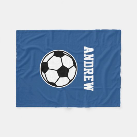 Persoonlijke naam voetbal fleece deken (Voorkant (Horizontaal))