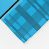 Persoonlijke naam volleybal sky blue plaid fleece deken (Hoek)