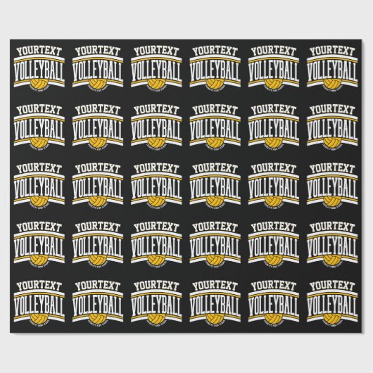 Persoonlijke NAAM Volleybal Speler School Team  Cadeaupapier (Vlak)