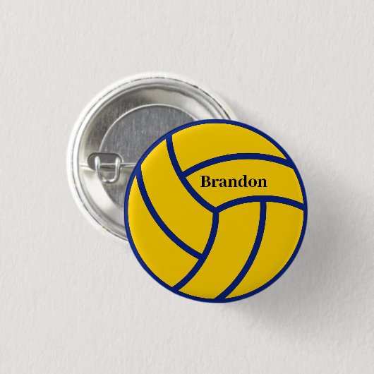 Persoonlijke naam Volleyball Ronde Button 3,2 Cm (Voorkant /achterkant)