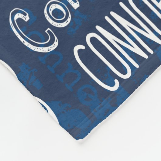 Persoonlijke naam voor conner Navy Blue Fleece Deken (Hoek)