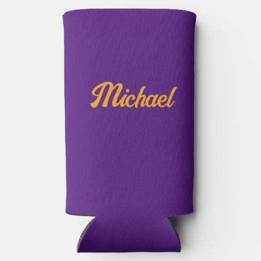 Persoonlijke naam voor een handig aangepast cadeau seltzer blikjeskoeler (Achterkant)