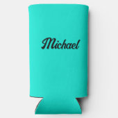 Persoonlijke naam voor een nuttige Cadeauslang Seltzer Blikjeskoeler (Achterkant)