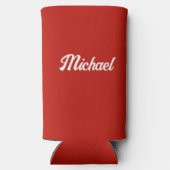 Persoonlijke naam voor een nuttige Cadeauslang Seltzer Blikjeskoeler (Achterkant)