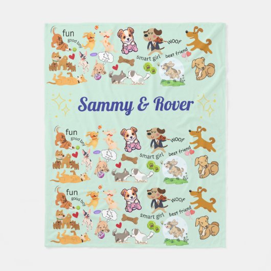 Persoonlijke naam voor u of uw kind fleece deken (Voorkant)