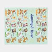 Persoonlijke naam voor u of uw kind fleece deken (Voorkant (Horizontaal))