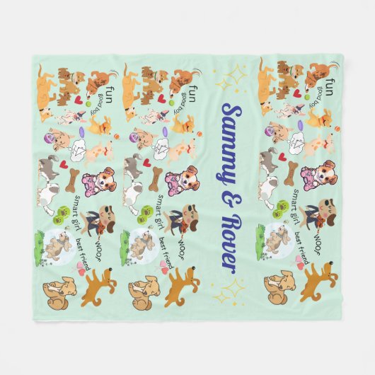 Persoonlijke naam voor u of uw kind fleece deken (Voorkant (Horizontaal))