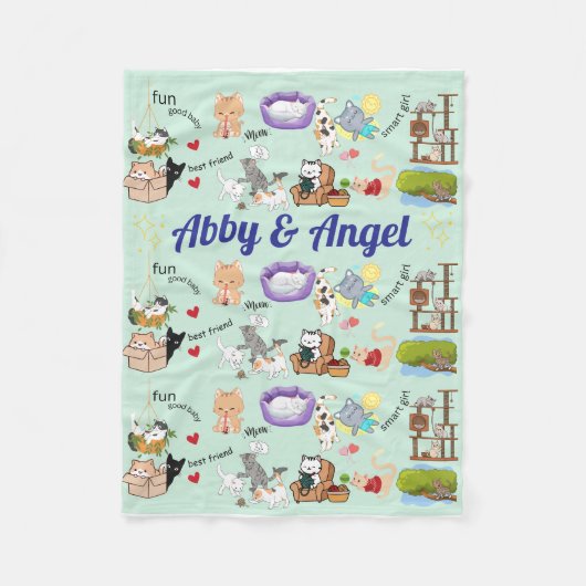 Persoonlijke naam voor u of uw kind fleece deken (Voorkant)