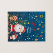 Persoonlijke naam voor uw kind, Kerstmis Legpuzzel (Horizontaal)