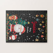 Persoonlijke naam voor uw kind, Kerstmis Legpuzzel (Horizontaal)