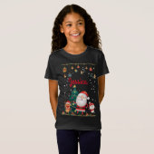 Persoonlijke naam voor uw kind, Kerstmis T-shirt (Voorkant volledig)