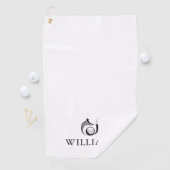 Persoonlijke naam vos en golfbal golfhanddoek (Insitu)