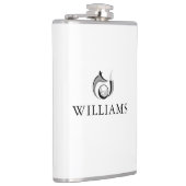 Persoonlijke naam Vos en Golfbal Heupfles (Rechts)