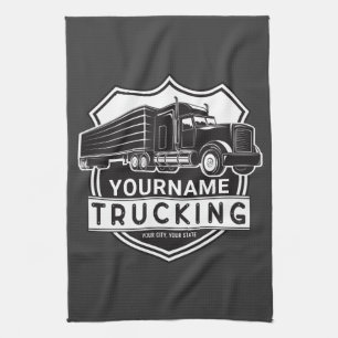 Persoonlijke NAAM Vrachtwagen Grote Rig Semi Truck Theedoek