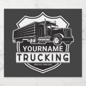 Persoonlijke NAAM Vrachtwagenrijden Groot Rig Semi Bier Etiket (Enkel label)