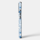 Persoonlijke Naam Vrouwelijk Blauw Bloemmotief Case-Mate iPhone Case (Achterkant / Links)
