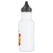 Persoonlijke naam waterfles met hartjes emoji (Rechts)