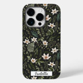 Persoonlijke naam waterverf bloemmotief Case-Mate iPhone case (Achterkant)