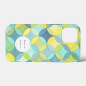 Persoonlijke naam waterverfcirkelpatroon Case-Mate iPhone case (Achterkant (horizontaal))