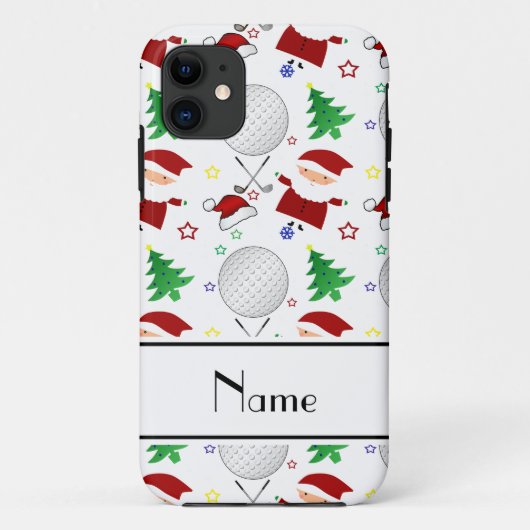 Persoonlijke naam: white christmas golfing Case-Mate iPhone case (Achterkant)