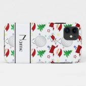 Persoonlijke naam: white christmas golfing Case-Mate iPhone case (Achterkant (horizontaal))