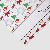 Persoonlijke naam: white christmas golfing tissuepapier (Detail)