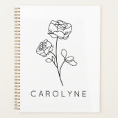 Persoonlijke naam wilde bloem planner (Voorkant)